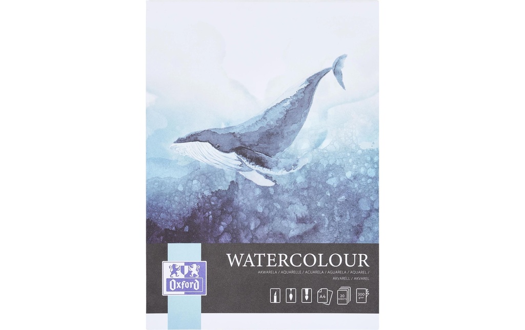 Oxford Bloc aquarelle 20 feuilles, A4