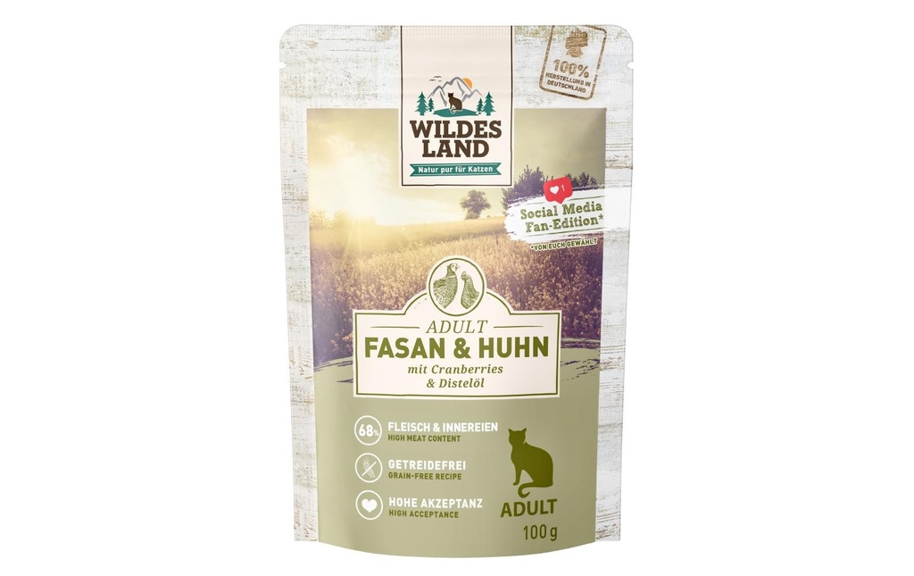 Wildes Land Alimentation humide Adult Faisan & Poulet 100 g