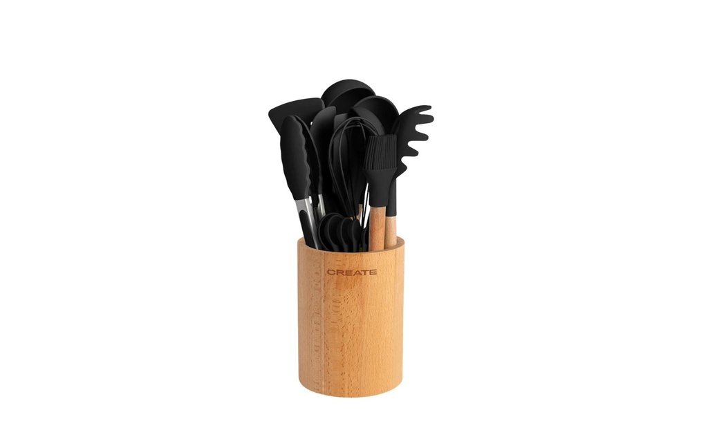 Create Ustensiles de cuisine Set Noir