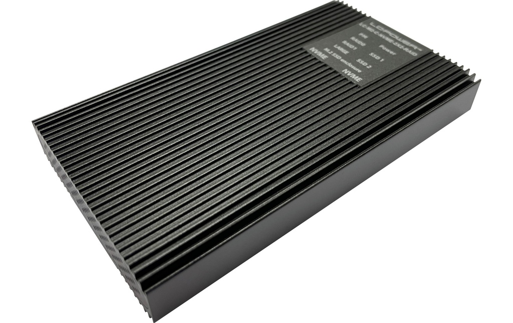 LC-Power Boîtier externe LC-M2-C-NVME-2X2-RAID M2/U.2 SSD