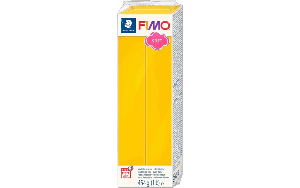 FIMO FIMOsoft grand bloc jaune sole (454 pces)