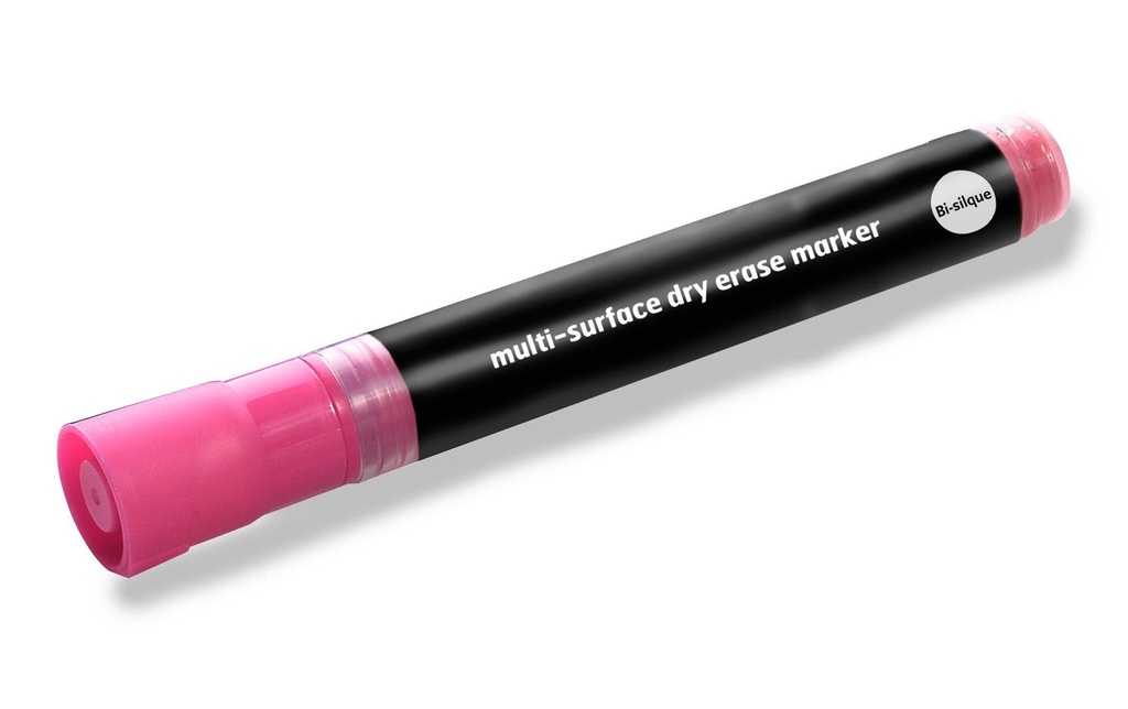 Bi-Office Marqueur pour tableau en verre Rose fluorescent