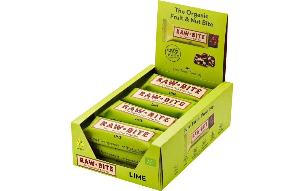 Rawbite Barre de céréales crues au citron, 12 x 50g