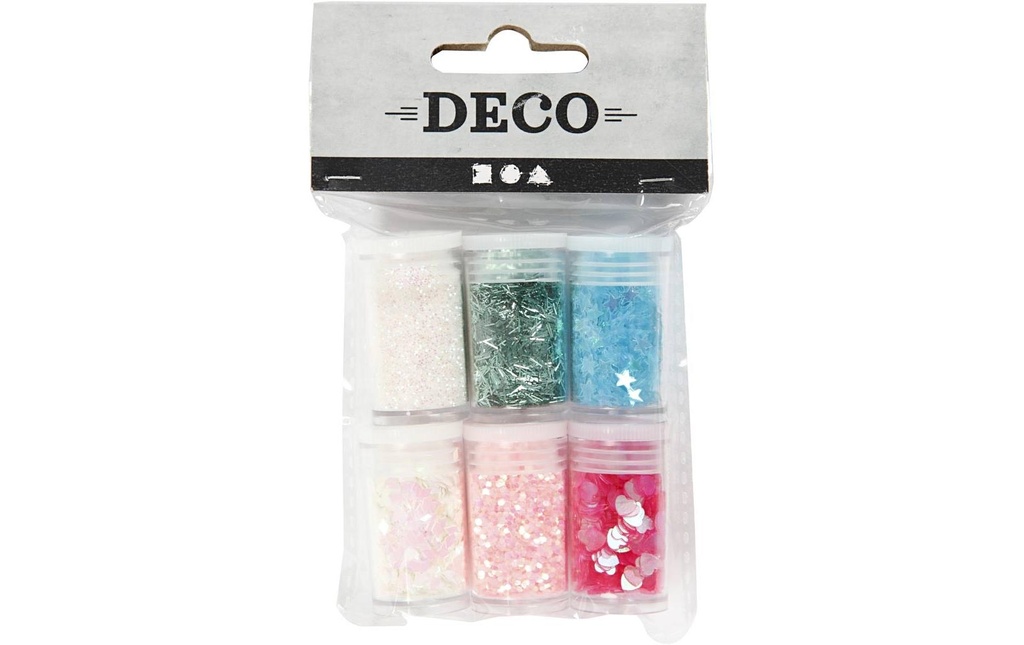 Creativ Company Jeux de paillettes 6 pièces, Assorti