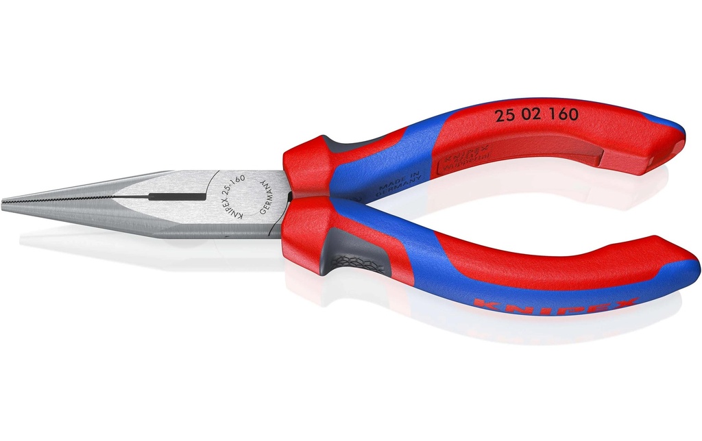 Knipex Pince à becs demi-ronds avec tranchant 160 mm