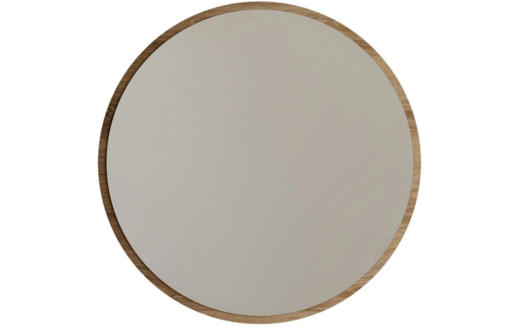 Woody Fashion Miroir Yuvarlak Ayna Ceviz A707 60 x 60 cm, Brun