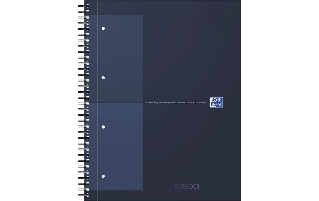 Oxford Bloc-notes A4, À carreaux, Bleu foncé