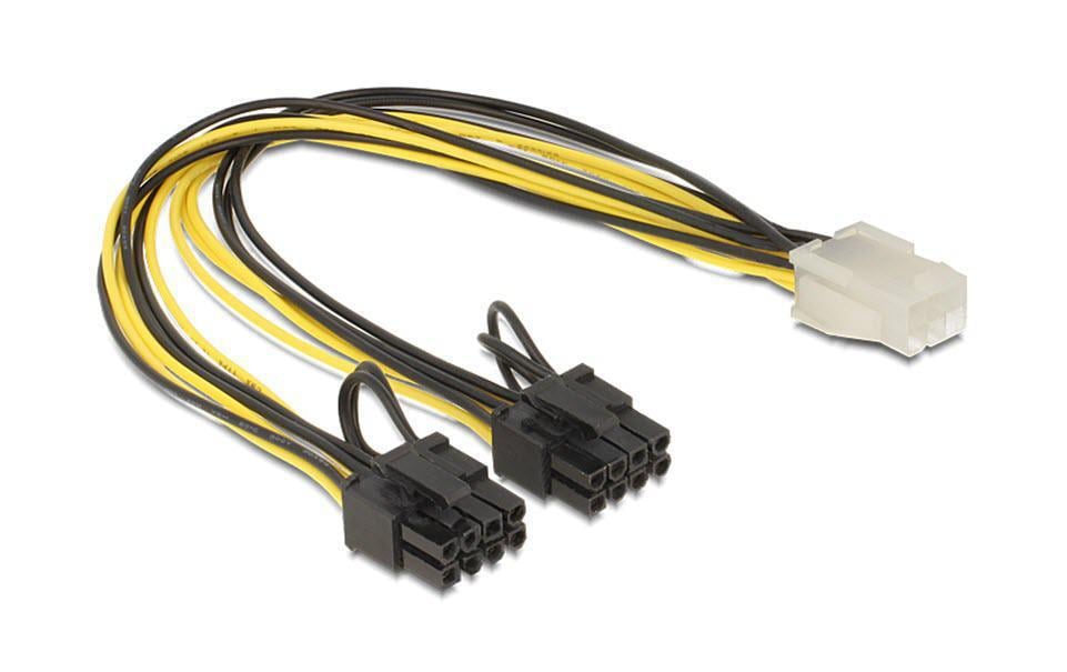 Delock Câble électrique en Y 6Pin - 2x 8Pin 30 cm