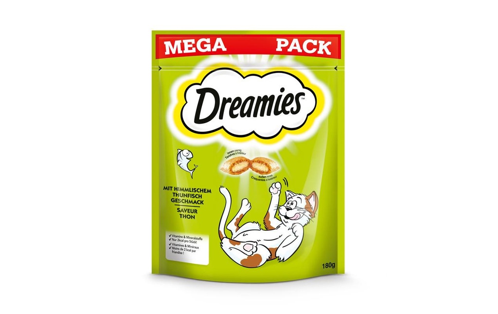 Dreamies Collation pour chat avec du thon 180 g