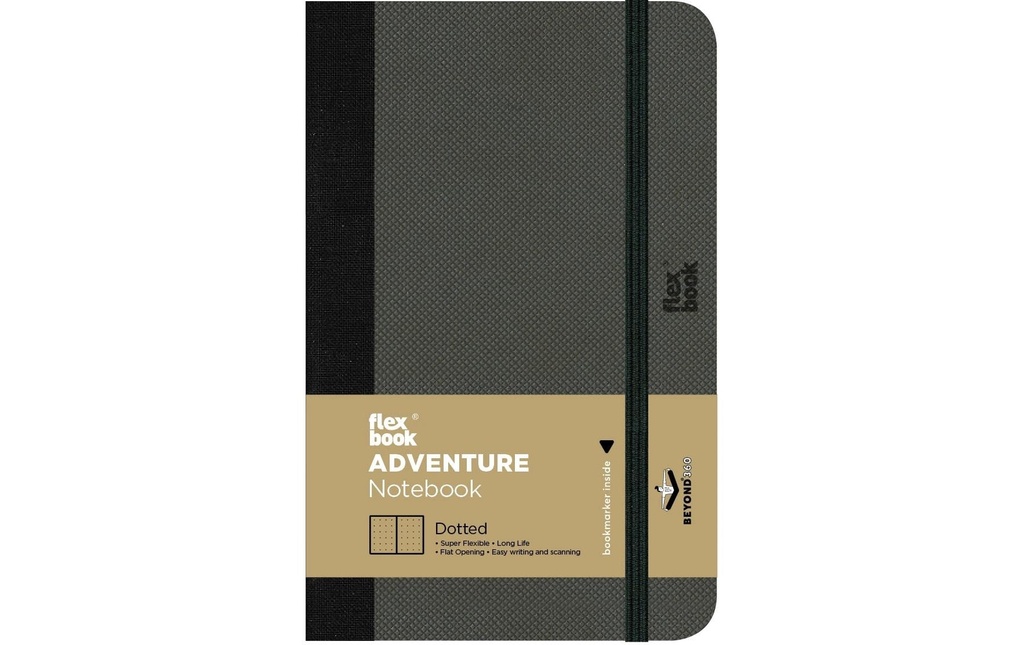 Flexbook Adventure Notebook à pois 9 x 14 cm, Pois, Noir