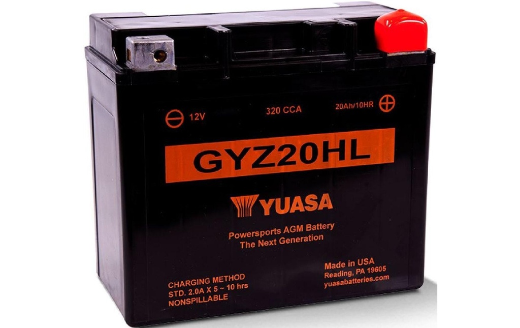 YUASA Batterie de moto AGM 12 V/21.1Ah/320A