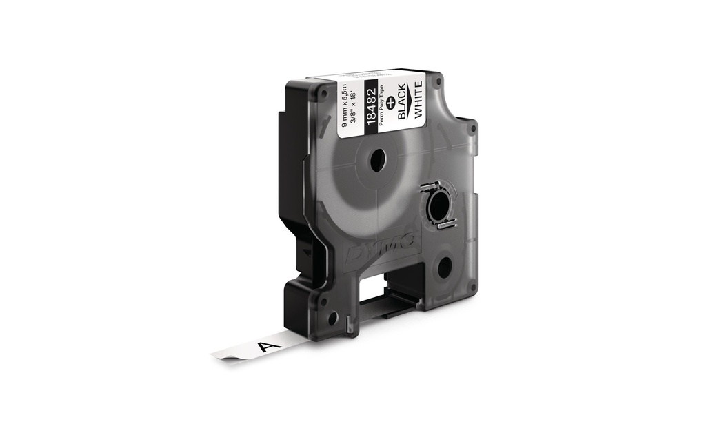 DYMO Ruban d’étiquettes ID 2 18766 Noir auf Blanc