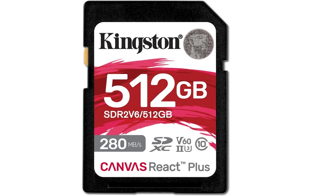 Kingston Carte SDXC Canvas React Plus V60 512 GB