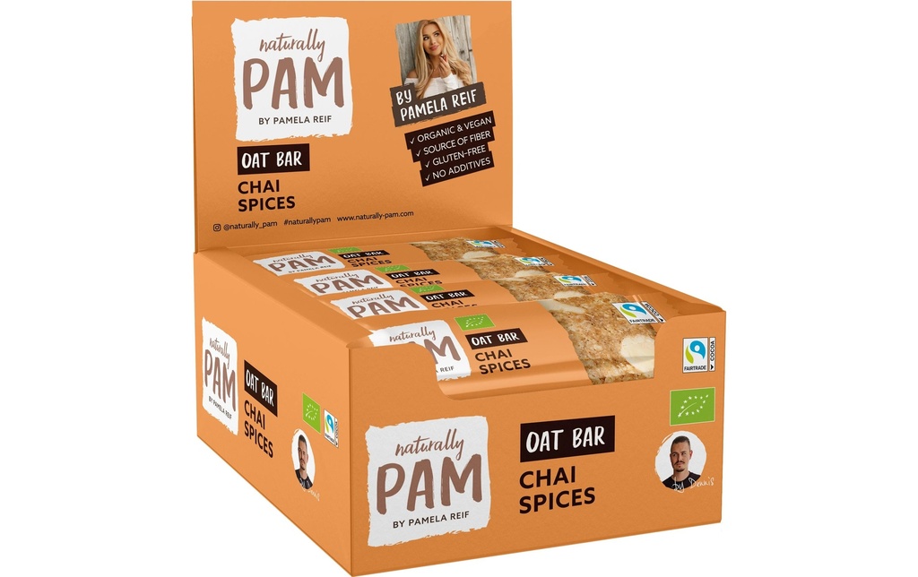Naturally Pam Barre Bio Oat Bar – Chai Spices 12 x 40 g