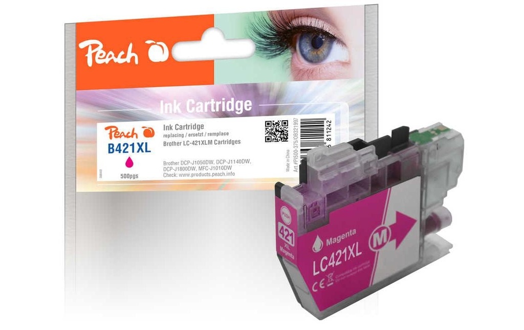 Peach Encre Brother LC-421XLM Magenta
