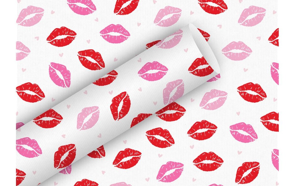 Braun + Company Papier cadeau Lèvres, 2 m x 70 cm
