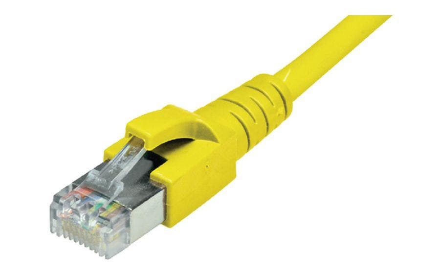 Dätwyler IT Infra Câble patch RJ-45 - RJ-45, Cat 6A, S/FTP, 1 m, Jaune