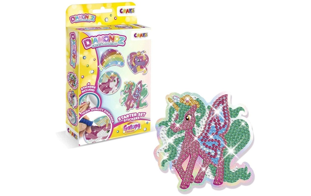 Craze Diamondz Starter Set Stickers Galupy Unicorn