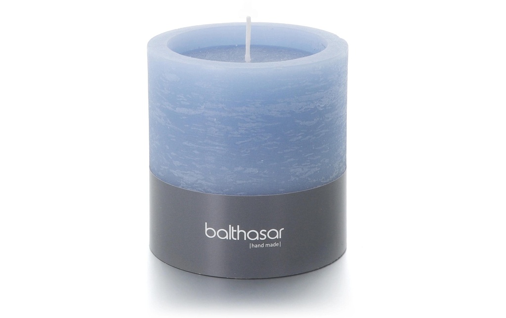 balthasar Bougie Rustico 10 cm x 10 cm, bleu denim