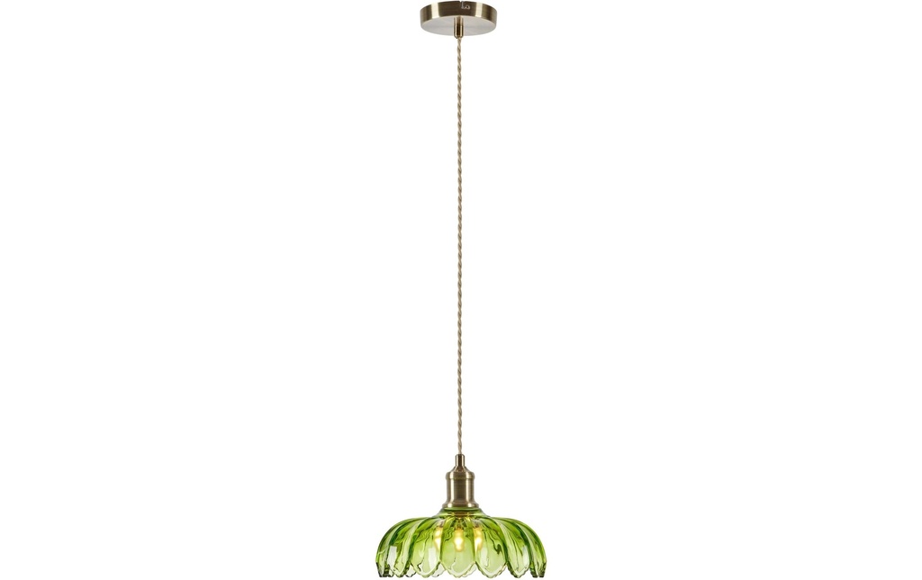 Markslöjd Lampe suspendue Kurage 1 flamme fer vert