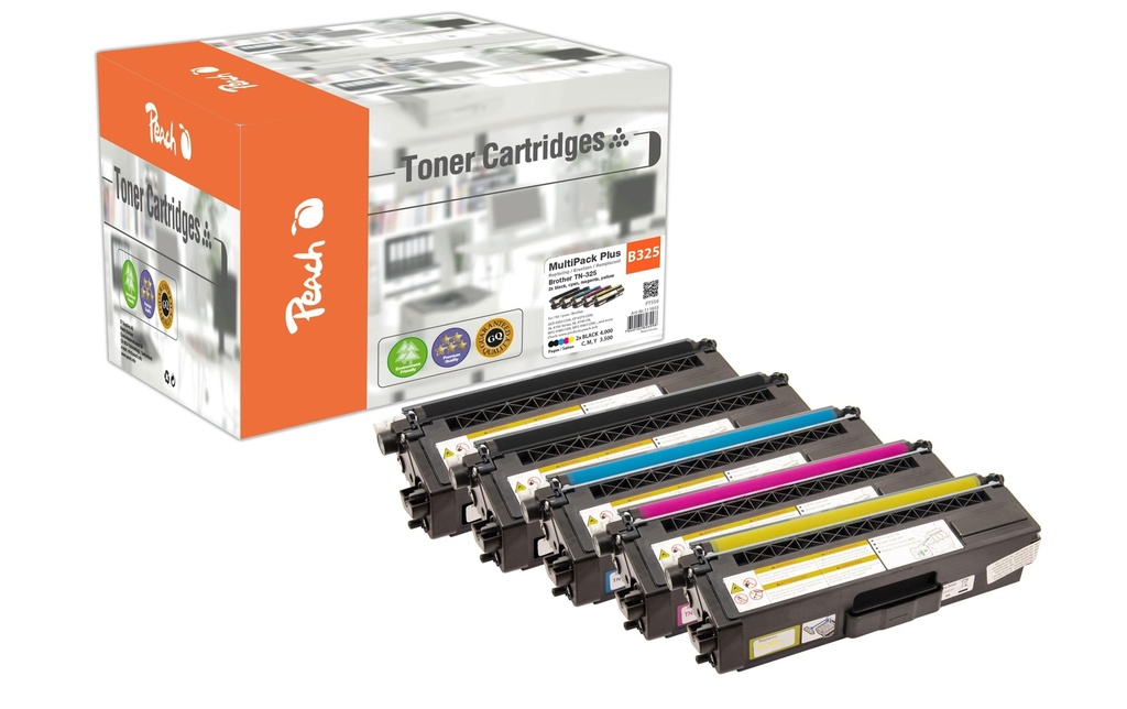 Peach Kits de toner Brother TN-325 2x noir, 1x cyan, magenta, jaune