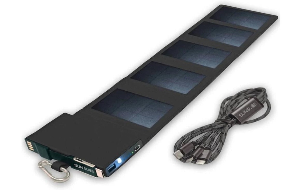SunSlice Chargeurs portatifs Photon 4W Sol – Noir, 4000 mAh