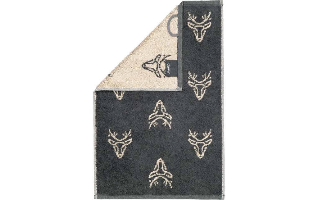 Cawö Serviette pour invité Edition Allover 30 x 50 cm, Beige/Granit