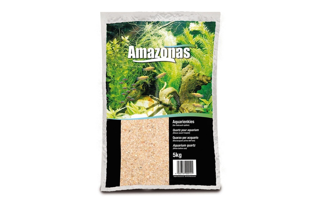 AMAZONAS Substrat de sol Sable de quartz 0-1 mm, 5 kg, Brun