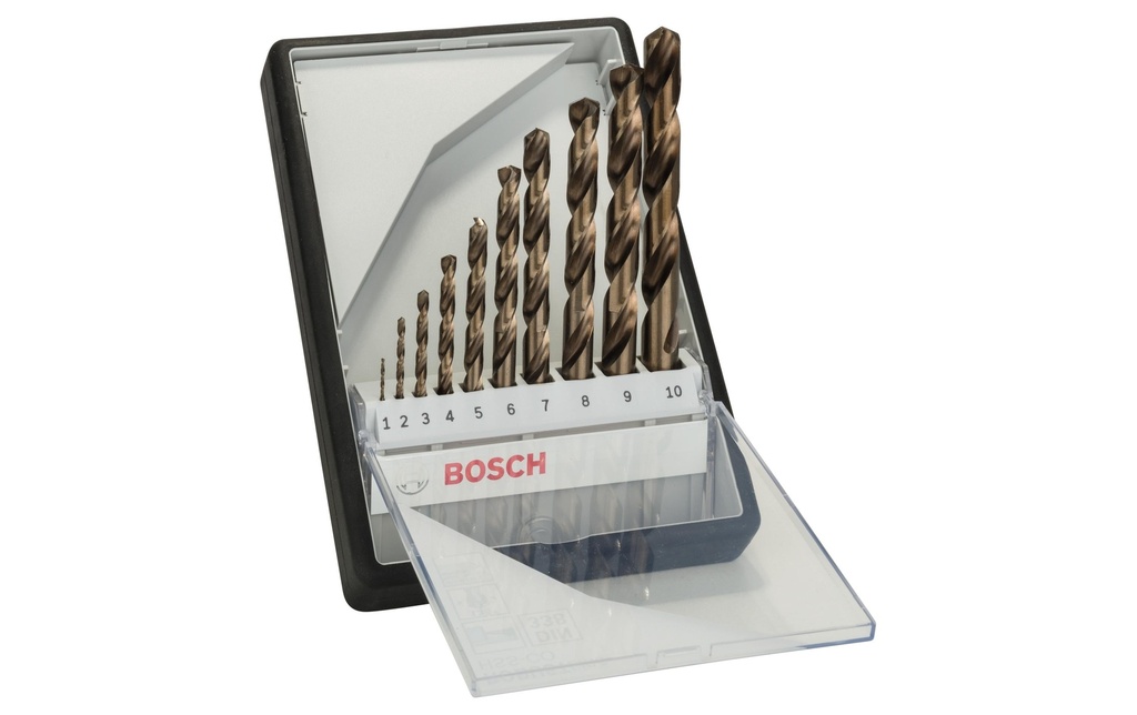 Bosch Professional Kits de forets à métaux HSS-Co, 10 pièces