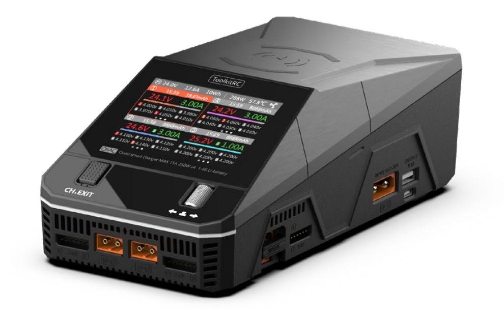 ToolkitRC Chargeur quadruple Q6AC 1-6S, 400W