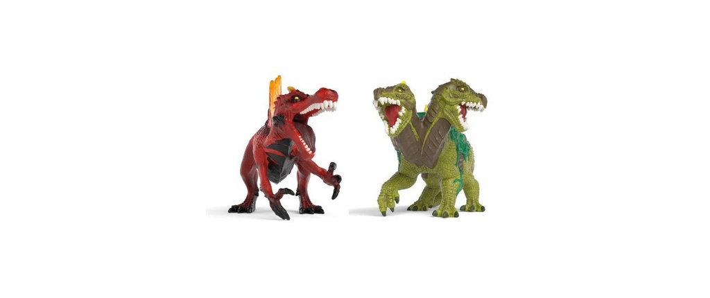 Schleich Dinosaures de feu contre lézards de la jungle