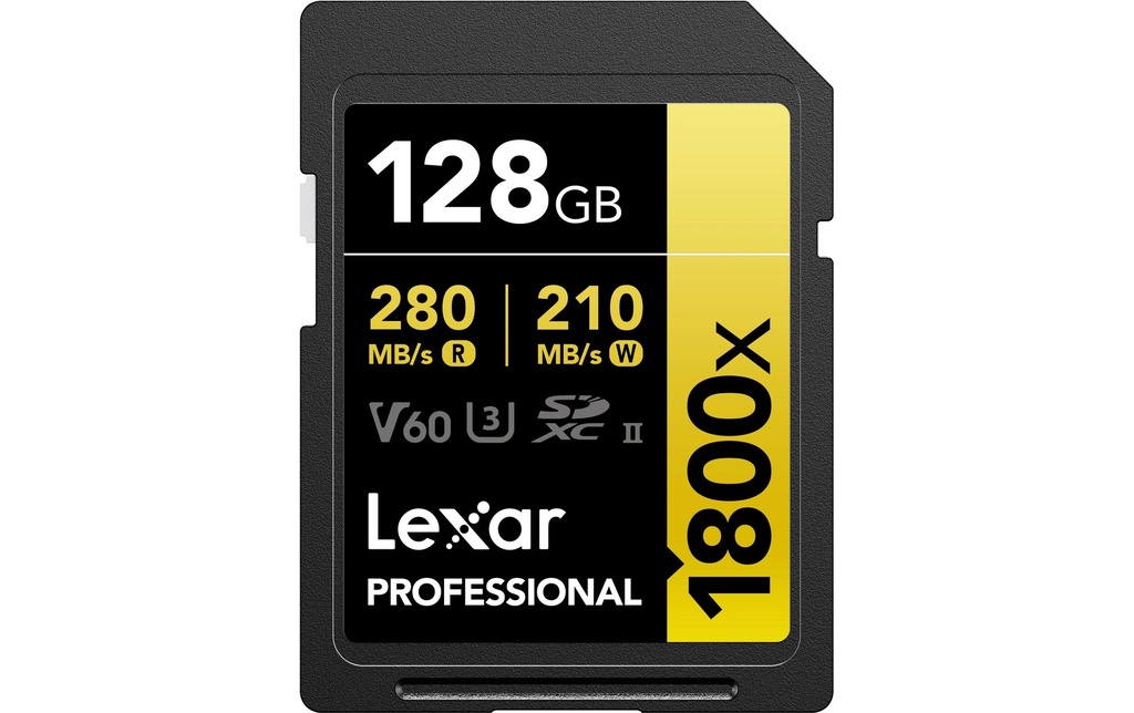 Lexar Carte SDXC Professional 1800x Gold Series 128 GB