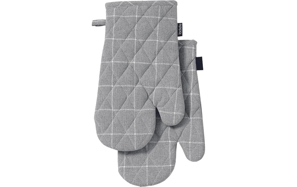 Ladelle Gant de four Eco Check Gris