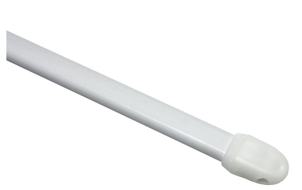Gardinia Tringle de rideau ovale plat, 50-80 cm 2 pièces, blanc