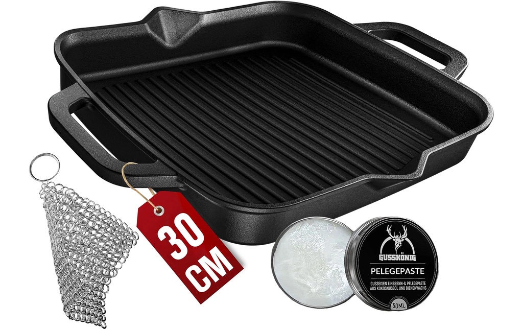 Gusskoenig Poêle à griller cuite au four 30 cm