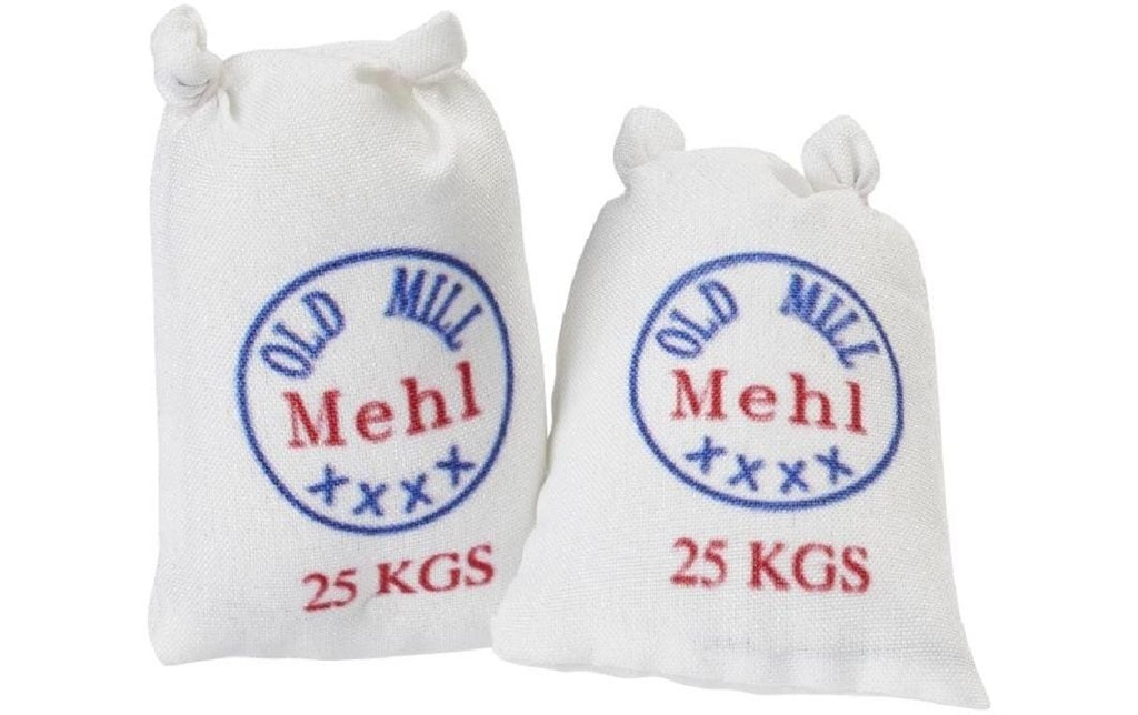 HobbyFun Mini ustensiles Sac à farine 2 pièces, blanc