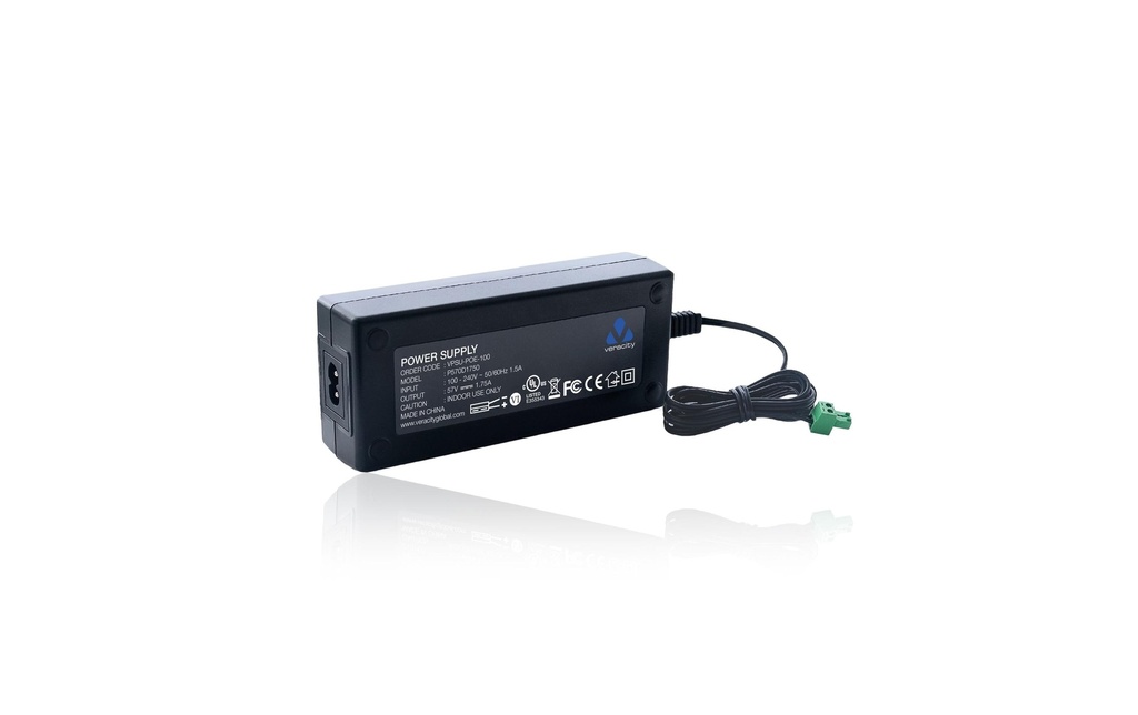 Veracity Bloc d’alimentation 100W POE PSU câble d'alimentation inclus