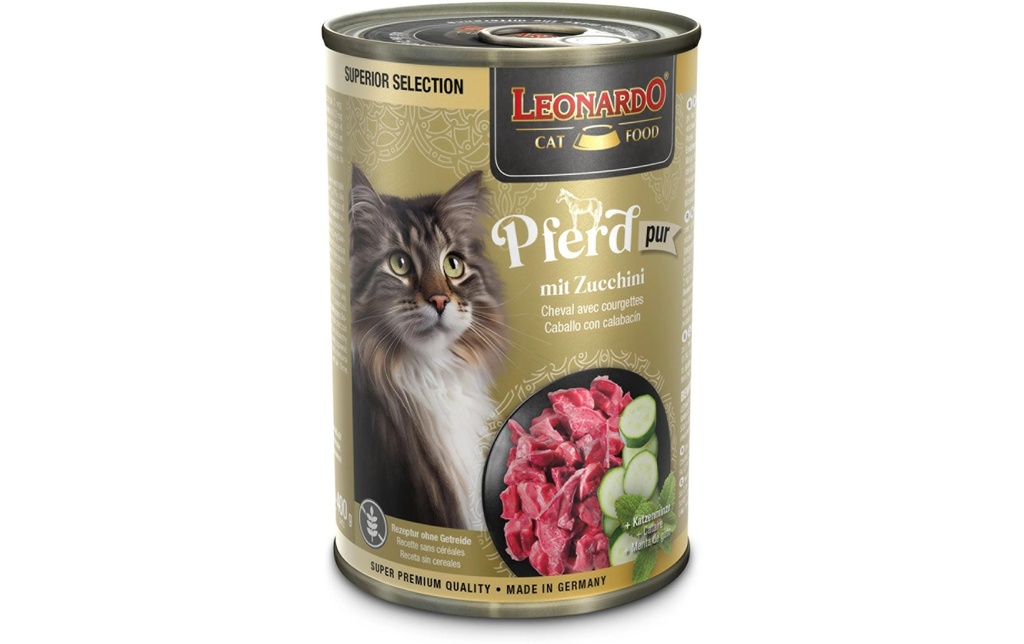 Leonardo Cat Food Alimentation humide Superior Selection Cheval, 400 g