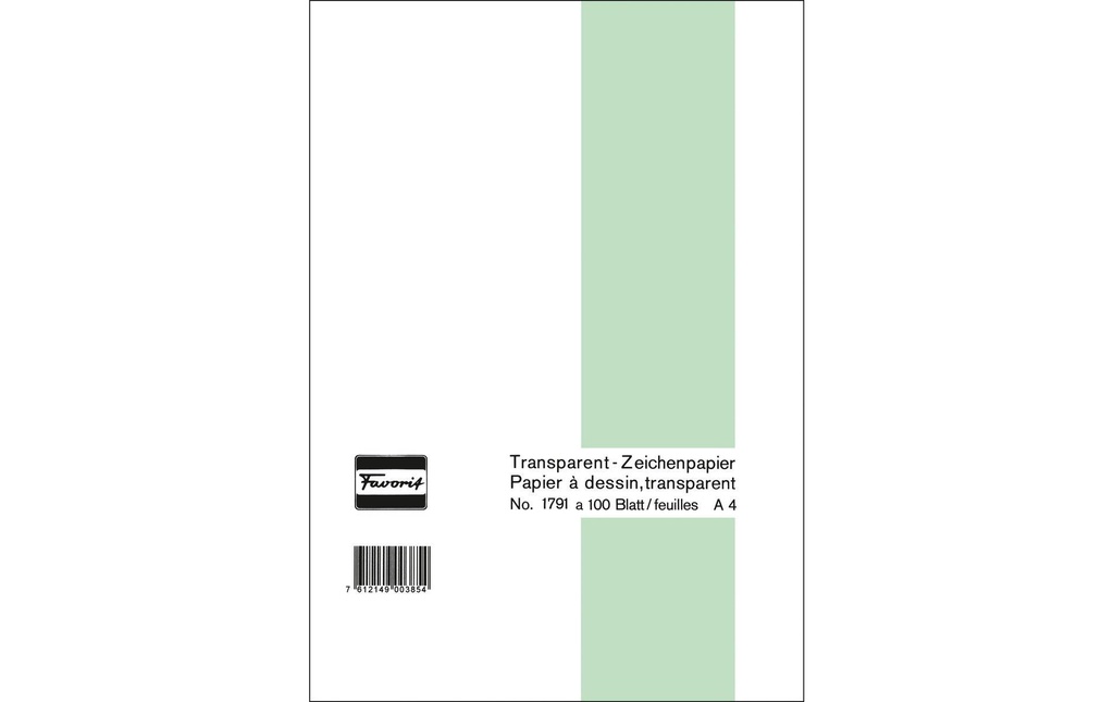 FAVORIT Bloc transparent A4 65g 100fl (100 pces)