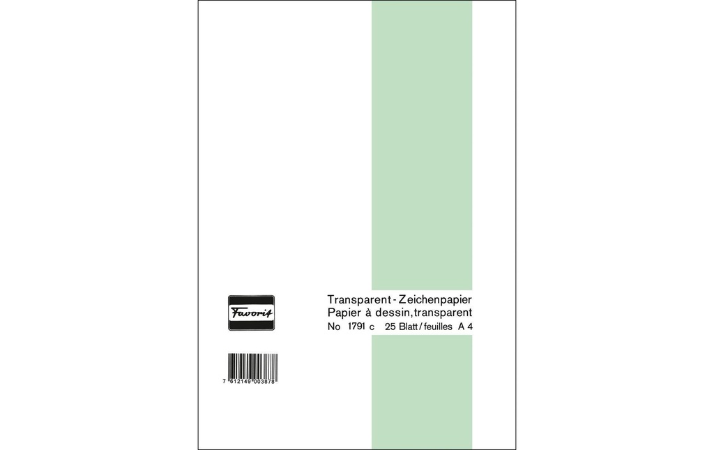 FAVORIT Bloc transparent A4 65g 25fl (25 pces)