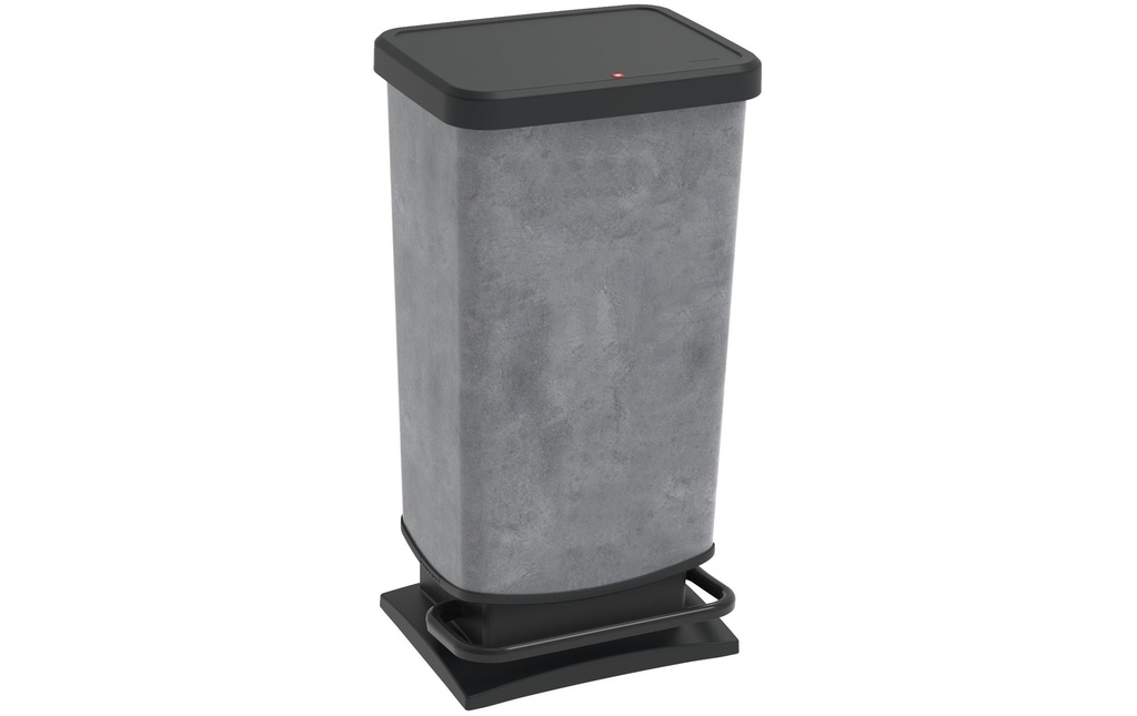 Rotho Poubelle à pédale Paso 40 l, Gris clair