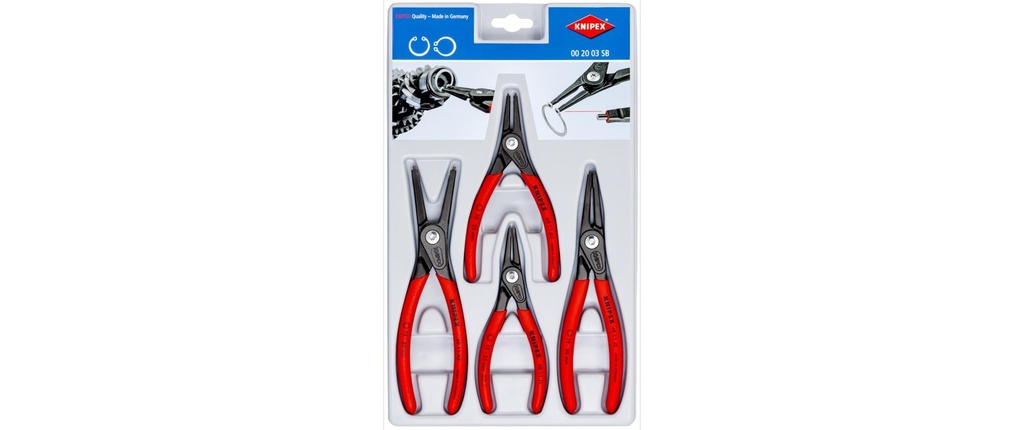 Knipex Jeux de pinces à circlips de précision 4 pièces