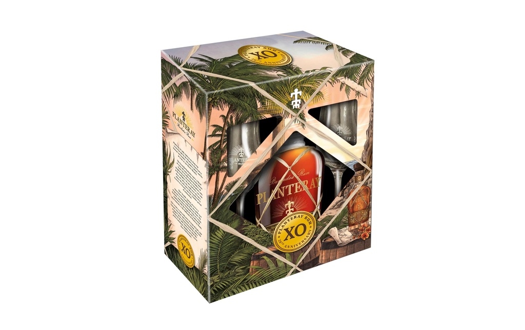 Planteray Coffret cadeau Rhum XO 20th Anniversary 0.7 l & 2 verres
