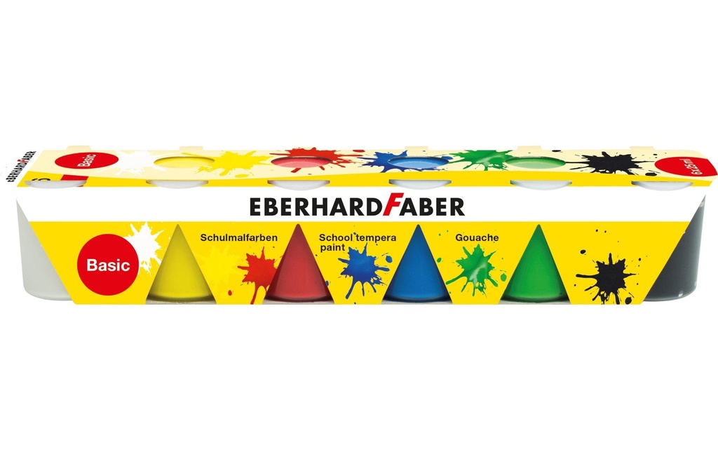 Eberhard Faber Peintures tempera Basic 6 x 25 ml