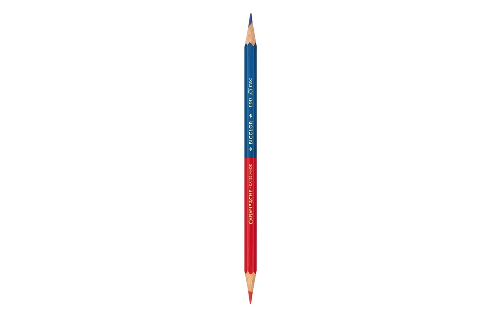 [110999300] CARAN D'ACHE Crayon de coul.Bicolor bleu-ro