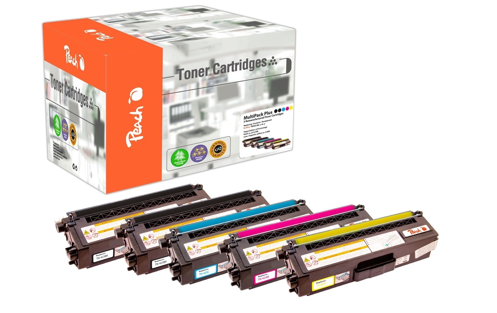 Peach Toner Brother TN-423 2x noir, 1x cyan, magenta, jaune
