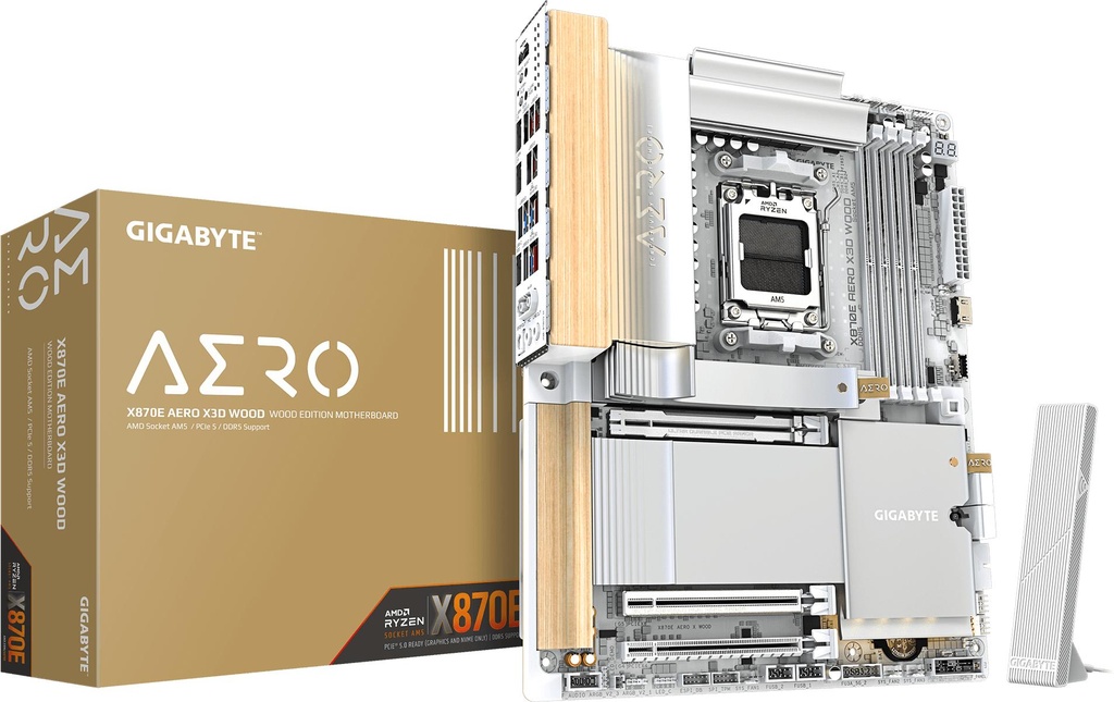 Gigabyte Carte mère X870E AERO X3D WOOD