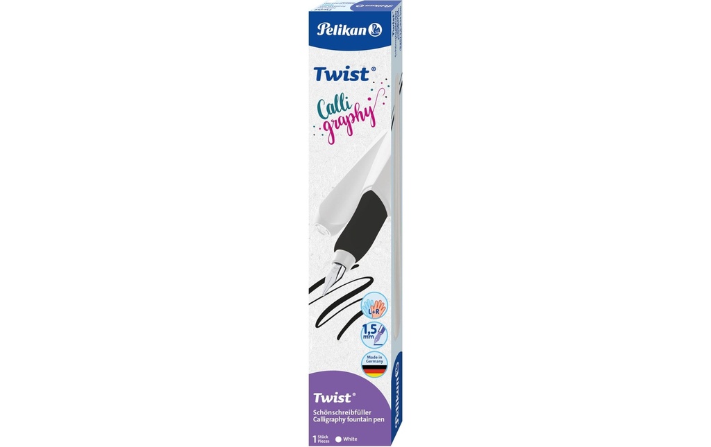 Pelikan Stylo plume Calligraphie Twist White, 1 pièce