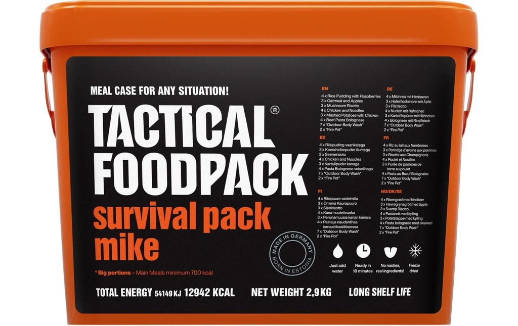 Tactical Foodpack Plat principal Survival Pack Mike