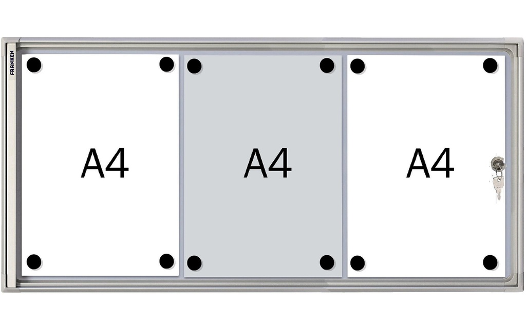 Franken Vitrine X-tra!Line 3 x A4